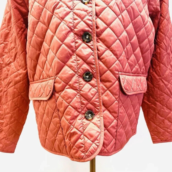 NWT CROFT & BARROW Women Button Down Quilted Orange Jacket Lightweight PXL - Picture 3 of 14